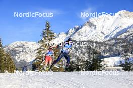 09.12.2023, Hochfilzen, Austria (AUT): Lena Haecki-Gross (SUI), Justine Braisaz-Bouchet (FRA), (l-r) - IBU World Cup Biathlon, pursuit women, Hochfilzen (AUT). www.nordicfocus.com. © Manzoni/NordicFocus. Every downloaded picture is fee-liable.