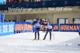 10.12.2023, Hochfilzen, Austria (AUT): Tommaso Giacomel (ITA), Lukas Hofer (ITA), (l-r) - IBU World Cup Biathlon, relay men, Hochfilzen (AUT). www.nordicfocus.com. © Manzoni/NordicFocus. Every downloaded picture is fee-liable.