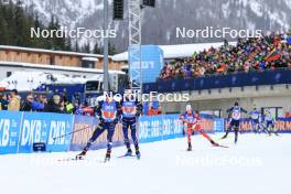 10.12.2023, Hochfilzen, Austria (AUT): Sturla Holm Laegreid (NOR), Eric Perrot (FRA), (l-r) - IBU World Cup Biathlon, relay men, Hochfilzen (AUT). www.nordicfocus.com. © Manzoni/NordicFocus. Every downloaded picture is fee-liable.