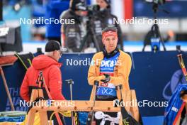 10.12.2023, Hochfilzen, Austria (AUT): David Zobel (GER) - IBU World Cup Biathlon, relay men, Hochfilzen (AUT). www.nordicfocus.com. © Manzoni/NordicFocus. Every downloaded picture is fee-liable.