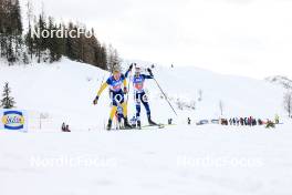 10.12.2023, Hochfilzen, Austria (AUT): Emil Nykvist (SWE), Jaakko Ranta (FIN), (l-r) - IBU World Cup Biathlon, relay men, Hochfilzen (AUT). www.nordicfocus.com. © Manzoni/NordicFocus. Every downloaded picture is fee-liable.