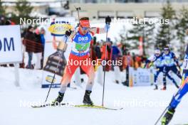 10.12.2023, Hochfilzen, Austria (AUT): Joscha Burkhalter (SUI) - IBU World Cup Biathlon, relay men, Hochfilzen (AUT). www.nordicfocus.com. © Manzoni/NordicFocus. Every downloaded picture is fee-liable.