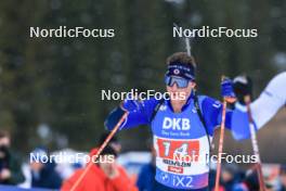 10.12.2023, Hochfilzen, Austria (AUT): Maxime Germain (USA) - IBU World Cup Biathlon, relay men, Hochfilzen (AUT). www.nordicfocus.com. © Manzoni/NordicFocus. Every downloaded picture is fee-liable.