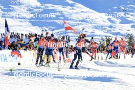 10.12.2023, Hochfilzen, Austria (AUT): Samuela Comola (ITA), Anna Magnusson (SWE), Juni Arnekleiv (NOR), (l-r) - IBU World Cup Biathlon, relay women, Hochfilzen (AUT). www.nordicfocus.com. © Manzoni/NordicFocus. Every downloaded picture is fee-liable.