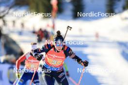 10.12.2023, Hochfilzen, Austria (AUT): Justine Braisaz-Bouchet (FRA) - IBU World Cup Biathlon, relay women, Hochfilzen (AUT). www.nordicfocus.com. © Manzoni/NordicFocus. Every downloaded picture is fee-liable.