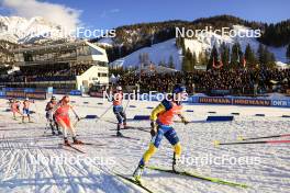 10.12.2023, Hochfilzen, Austria (AUT): Amy Baserga (SUI), Gilonne Guigonnat (FRA), Anna Magnusson (SWE), (l-r) - IBU World Cup Biathlon, relay women, Hochfilzen (AUT). www.nordicfocus.com. © Manzoni/NordicFocus. Every downloaded picture is fee-liable.