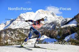 10.12.2023, Hochfilzen, Austria (AUT): Lou Jeanmonnot (FRA) - IBU World Cup Biathlon, relay women, Hochfilzen (AUT). www.nordicfocus.com. © Manzoni/NordicFocus. Every downloaded picture is fee-liable.