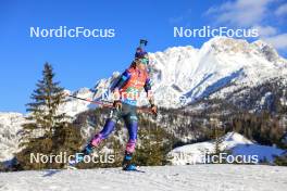 10.12.2023, Hochfilzen, Austria (AUT): Arina Kryukova (KAZ) - IBU World Cup Biathlon, relay women, Hochfilzen (AUT). www.nordicfocus.com. © Manzoni/NordicFocus. Every downloaded picture is fee-liable.