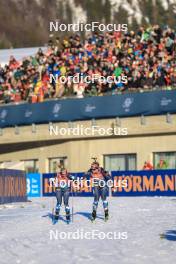 10.12.2023, Hochfilzen, Austria (AUT): Ingrid Landmark Tandrevold (NOR), Karoline Offigstad Knotten (NOR), (l-r) - IBU World Cup Biathlon, relay women, Hochfilzen (AUT). www.nordicfocus.com. © Manzoni/NordicFocus. Every downloaded picture is fee-liable.