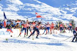 10.12.2023, Hochfilzen, Austria (AUT): Tereza Vobornikova (CZE), Gilonne Guigonnat (FRA), (l-r) - IBU World Cup Biathlon, relay women, Hochfilzen (AUT). www.nordicfocus.com. © Manzoni/NordicFocus. Every downloaded picture is fee-liable.