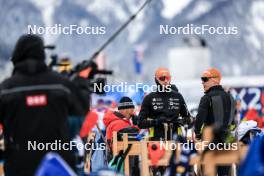 08.12.2023, Hochfilzen, Austria (AUT): Jakov Fak (SLO), Anton Vidmar (SLO), (l-r) - IBU World Cup Biathlon, sprint men, Hochfilzen (AUT). www.nordicfocus.com. © Manzoni/NordicFocus. Every downloaded picture is fee-liable.