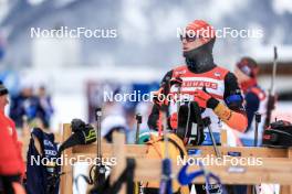 08.12.2023, Hochfilzen, Austria (AUT): Benedikt Doll (GER) - IBU World Cup Biathlon, sprint men, Hochfilzen (AUT). www.nordicfocus.com. © Manzoni/NordicFocus. Every downloaded picture is fee-liable.