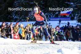 17.12.2023, Lenzerheide, Switzerland (SUI): Emilien Jacquelin (FRA) - IBU World Cup Biathlon, mass men, Lenzerheide (SUI). www.nordicfocus.com. © Manzoni/NordicFocus. Every downloaded picture is fee-liable.