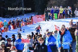 17.12.2023, Lenzerheide, Switzerland (SUI): Tuuli Tomingas (EST), Julia Simon (FRA), (l-r) - IBU World Cup Biathlon, mass women, Lenzerheide (SUI). www.nordicfocus.com. © Manzoni/NordicFocus. Every downloaded picture is fee-liable.