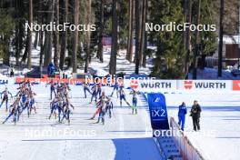 17.12.2023, Lenzerheide, Switzerland (SUI): Event Feature: Race start - IBU World Cup Biathlon, mass women, Lenzerheide (SUI). www.nordicfocus.com. © Manzoni/NordicFocus. Every downloaded picture is fee-liable.