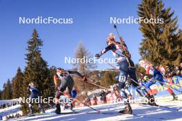 17.12.2023, Lenzerheide, Switzerland (SUI): Vanessa Voigt (GER), Marit Ishol Skogan (NOR), Marketa Davidova (CZE), (l-r) - IBU World Cup Biathlon, mass women, Lenzerheide (SUI). www.nordicfocus.com. © Manzoni/NordicFocus. Every downloaded picture is fee-liable.