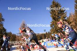 17.12.2023, Lenzerheide, Switzerland (SUI): Vanessa Voigt (GER), Marit Ishol Skogan (NOR), (l-r) - IBU World Cup Biathlon, mass women, Lenzerheide (SUI). www.nordicfocus.com. © Manzoni/NordicFocus. Every downloaded picture is fee-liable.