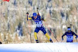 16.12.2023, Lenzerheide, Switzerland (SUI): Jesper Nelin (SWE) - IBU World Cup Biathlon, pursuit men, Lenzerheide (SUI). www.nordicfocus.com. © Manzoni/NordicFocus. Every downloaded picture is fee-liable.