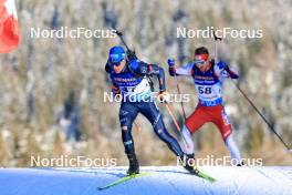 16.12.2023, Lenzerheide, Switzerland (SUI): Lukas Hofer (ITA) - IBU World Cup Biathlon, pursuit men, Lenzerheide (SUI). www.nordicfocus.com. © Manzoni/NordicFocus. Every downloaded picture is fee-liable.