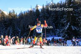 16.12.2023, Lenzerheide, Switzerland (SUI): Florent Claude (BEL) - IBU World Cup Biathlon, pursuit men, Lenzerheide (SUI). www.nordicfocus.com. © Manzoni/NordicFocus. Every downloaded picture is fee-liable.