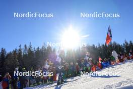 16.12.2023, Lenzerheide, Switzerland (SUI): Linn Persson (SWE), Juni Arnekleiv (NOR), Anamarija Lampic (SLO), (l-r) - IBU World Cup Biathlon, pursuit women, Lenzerheide (SUI). www.nordicfocus.com. © Manzoni/NordicFocus. Every downloaded picture is fee-liable.
