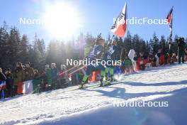 16.12.2023, Lenzerheide, Switzerland (SUI): Ziva Klemencic (SLO), Polona Klemencic (SLO), (l-r) - IBU World Cup Biathlon, pursuit women, Lenzerheide (SUI). www.nordicfocus.com. © Manzoni/NordicFocus. Every downloaded picture is fee-liable.