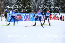 15.12.2023, Lenzerheide, Switzerland (SUI): Otto Invenius (FIN), Endre Stroemsheim (NOR), Philipp Horn (GER), (l-r) - IBU World Cup Biathlon, sprint men, Lenzerheide (SUI). www.nordicfocus.com. © Manzoni/NordicFocus. Every downloaded picture is fee-liable.