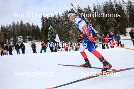 15.12.2023, Lenzerheide, Switzerland (SUI): Alexandr Mukhin (KAZ) - IBU World Cup Biathlon, sprint men, Lenzerheide (SUI). www.nordicfocus.com. © Manzoni/NordicFocus. Every downloaded picture is fee-liable.