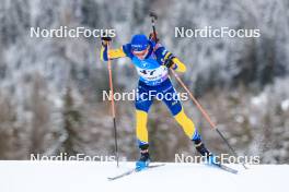 15.12.2023, Lenzerheide, Switzerland (SUI): Jesper Nelin (SWE) - IBU World Cup Biathlon, sprint men, Lenzerheide (SUI). www.nordicfocus.com. © Manzoni/NordicFocus. Every downloaded picture is fee-liable.