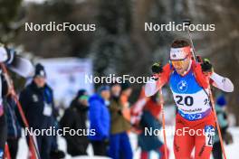 15.12.2023, Lenzerheide, Switzerland (SUI): Christian Gow (CAN) - IBU World Cup Biathlon, sprint men, Lenzerheide (SUI). www.nordicfocus.com. © Manzoni/NordicFocus. Every downloaded picture is fee-liable.