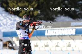 15.12.2023, Lenzerheide, Switzerland (SUI): Justus Strelow (GER) - IBU World Cup Biathlon, sprint men, Lenzerheide (SUI). www.nordicfocus.com. © Manzoni/NordicFocus. Every downloaded picture is fee-liable.