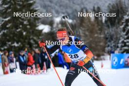 15.12.2023, Lenzerheide, Switzerland (SUI): Benedikt Doll (GER) - IBU World Cup Biathlon, sprint men, Lenzerheide (SUI). www.nordicfocus.com. © Manzoni/NordicFocus. Every downloaded picture is fee-liable.