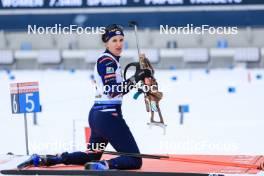 14.12.2023, Lenzerheide, Switzerland (SUI): Julia Simon (FRA) - IBU World Cup Biathlon, sprint women, Lenzerheide (SUI). www.nordicfocus.com. © Manzoni/NordicFocus. Every downloaded picture is fee-liable.