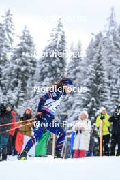 14.12.2023, Lenzerheide, Switzerland (SUI): Justine Braisaz-Bouchet (FRA) - IBU World Cup Biathlon, sprint women, Lenzerheide (SUI). www.nordicfocus.com. © Manzoni/NordicFocus. Every downloaded picture is fee-liable.