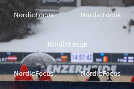 13.12.2023, Lenzerheide, Switzerland (SUI): Event Feature: undefined coaches at the shooting range - IBU World Cup Biathlon, training, Lenzerheide (SUI). www.nordicfocus.com. © Manzoni/NordicFocus. Every downloaded picture is fee-liable.