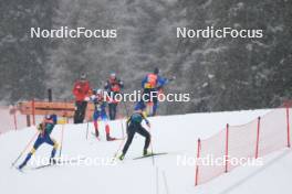 13.12.2023, Lenzerheide, Switzerland (SUI): Jesper Nelin (SWE), Martin Ponsiluoma (SWE), (l-r) - IBU World Cup Biathlon, training, Lenzerheide (SUI). www.nordicfocus.com. © Manzoni/NordicFocus. Every downloaded picture is fee-liable.