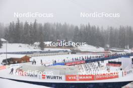 13.12.2023, Lenzerheide, Switzerland (SUI): Event Feature: Overview over the shooting range - IBU World Cup Biathlon, training, Lenzerheide (SUI). www.nordicfocus.com. © Manzoni/NordicFocus. Every downloaded picture is fee-liable.