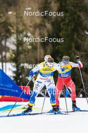 08.01.2023, Val di Fiemme, Italy (ITA): Moa Ilar (SWE), Nadine Faehndrich (SUI), (l-r)  - FIS world cup cross-country, tour de ski, final climb, Val di Fiemme (ITA). www.nordicfocus.com. © Barbieri/NordicFocus. Every downloaded picture is fee-liable.
