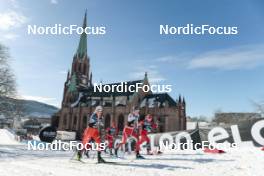 14.03.2023, Drammen, Norway (NOR): Katerina Janatova (CZE), Mathilde Myhrvold (NOR), Nadine Faehndrich (SUI), Hedda Oestberg Amundsen (NOR), (l-r)  - FIS world cup cross-country, individual sprint, Drammen (NOR). www.nordicfocus.com. © Modica/NordicFocus. Every downloaded picture is fee-liable.