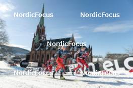 14.03.2023, Drammen, Norway (NOR): Katerina Janatova (CZE), Nadine Faehndrich (SUI), (l-r)  - FIS world cup cross-country, individual sprint, Drammen (NOR). www.nordicfocus.com. © Modica/NordicFocus. Every downloaded picture is fee-liable.