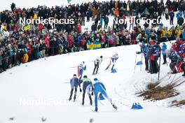 18.03.2023, Falun, Sweden (SWE): Richard Jouve (FRA), Federico Pellegrino (ITA), Jules Chappaz (FRA), (l-r)  - FIS world cup cross-country, individual sprint, Falun (SWE). www.nordicfocus.com. © Modica/NordicFocus. Every downloaded picture is fee-liable.