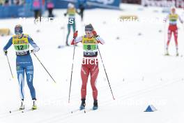 19.03.2023, Falun, Sweden (SWE): Anni Alakoski (FIN), Nadine Faehndrich (SUI), (l-r)  - FIS world cup cross-country, mixed relay, Falun (SWE). www.nordicfocus.com. © Modica/NordicFocus. Every downloaded picture is fee-liable.