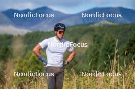 23.09.2023, Font-Romeu, France (FRA): Richard Jouve (FRA) - Cross-Country training, Font-Romeu (FRA). www.nordicfocus.com. © Authamayou/NordicFocus. Every downloaded picture is fee-liable.