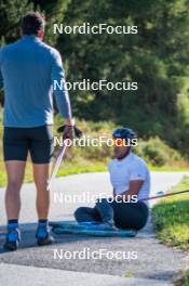 23.09.2023, Font-Romeu, France (FRA): Jules Chappaz (FRA), Richard Jouve (FRA), (l-r) - Cross-Country training, Font-Romeu (FRA). www.nordicfocus.com. © Authamayou/NordicFocus. Every downloaded picture is fee-liable.