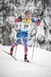 25.11.2023, Ruka, Finland (FIN): Gus Schumacher (USA) - FIS world cup cross-country, 10km, Ruka (FIN). www.nordicfocus.com. © Modica/NordicFocus. Every downloaded picture is fee-liable.