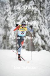 25.11.2023, Ruka, Finland (FIN): Olivier Leveille (CAN) - FIS world cup cross-country, 10km, Ruka (FIN). www.nordicfocus.com. © Modica/NordicFocus. Every downloaded picture is fee-liable.