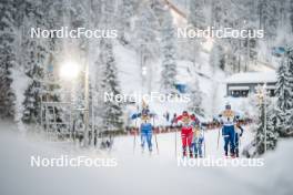 24.11.2023, Ruka, Finland (FIN): Jasmi Joensuu (FIN), Mathilde Myhrvold (NOR), Amanda Saari (FIN), (l-r)  - FIS world cup cross-country, individual sprint, Ruka (FIN). www.nordicfocus.com. © Modica/NordicFocus. Every downloaded picture is fee-liable.