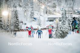24.11.2023, Ruka, Finland (FIN): Erik Valnes (NOR), Jules Chappaz (FRA), Johannes Hoesflot Klaebo (NOR), (l-r)  - FIS world cup cross-country, individual sprint, Ruka (FIN). www.nordicfocus.com. © Modica/NordicFocus. Every downloaded picture is fee-liable.