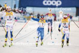 24.11.2023, Ruka, Finland (FIN): Jasmi Joensuu (FIN), Linn Svahn (SWE), (l-r)  - FIS world cup cross-country, individual sprint, Ruka (FIN). www.nordicfocus.com. © Modica/NordicFocus. Every downloaded picture is fee-liable.
