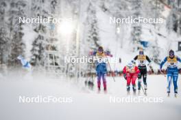 24.11.2023, Ruka, Finland (FIN): Julia Kern (USA), Ane Appelkvist Stenseth (NOR), Anni Alakoski (FIN), Katri Lylynpera (FIN), (l-r)  - FIS world cup cross-country, individual sprint, Ruka (FIN). www.nordicfocus.com. © Modica/NordicFocus. Every downloaded picture is fee-liable.
